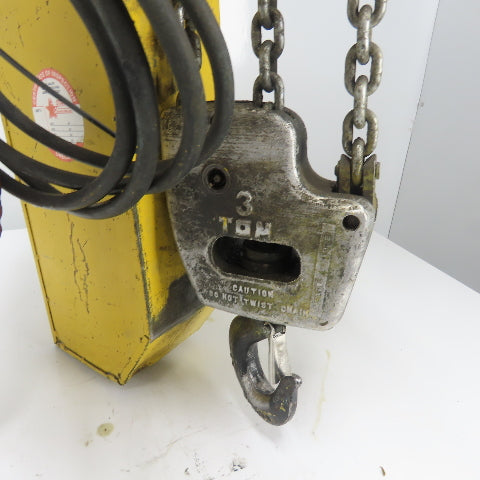 Budgit 113458-13 3 Ton 6000LBS Electric Chain Hoist 230/460V 3Ph 12' Lift 10FPM