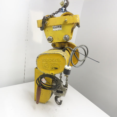 Budgit 113458-13 3 Ton 6000LBS Electric Chain Hoist 230/460V 3Ph 12' Lift 10FPM
