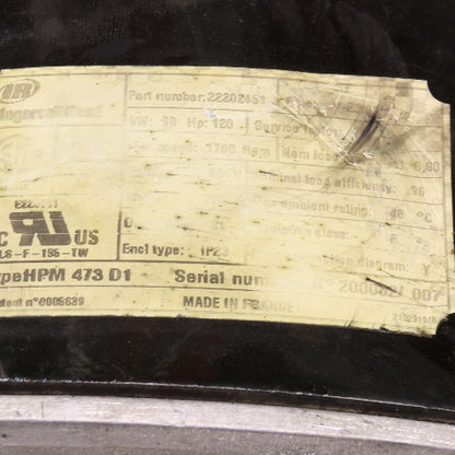 Ingersoll Rand IRN150H-CC 22202451 400V 90kW Compressor Motor Parts/Repair