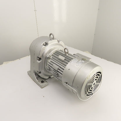 Fuji Hensokuki VX37-080EB 3.7kW Inline Gear Motor 22.5RPM 220V 3PH 60mm Shaft