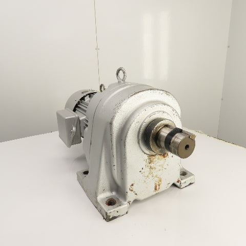 Fuji Hensokuki VX37-080EB 3.7kW Inline Gear Motor 22.5RPM 220V 3PH 60mm Shaft
