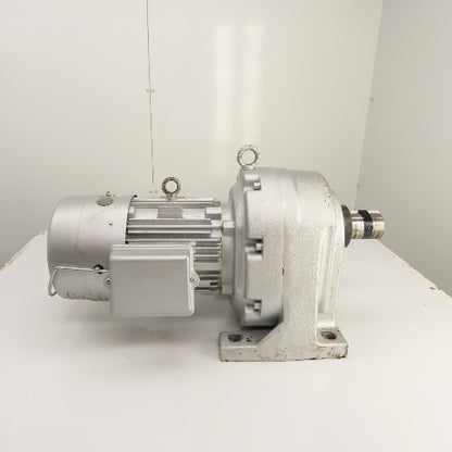 Fuji Hensokuki VX37-080EB 3.7kW Inline Gear Motor 22.5RPM 220V 3PH 60mm Shaft