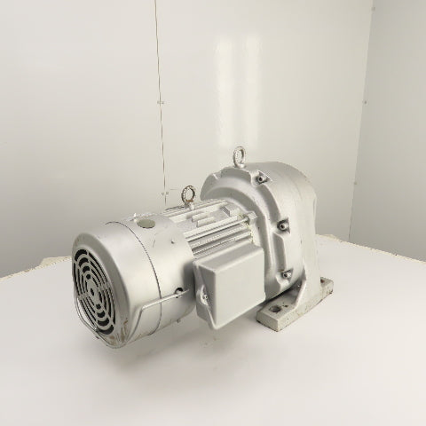 Fuji Hensokuki VX37-080EB 3.7kW Inline Gear Motor 22.5RPM 220V 3PH 60mm Shaft