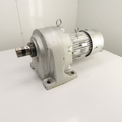Fuji Hensokuki VX37-080EB 3.7kW Inline Gear Motor 22.5RPM 220V 3PH 60mm Shaft