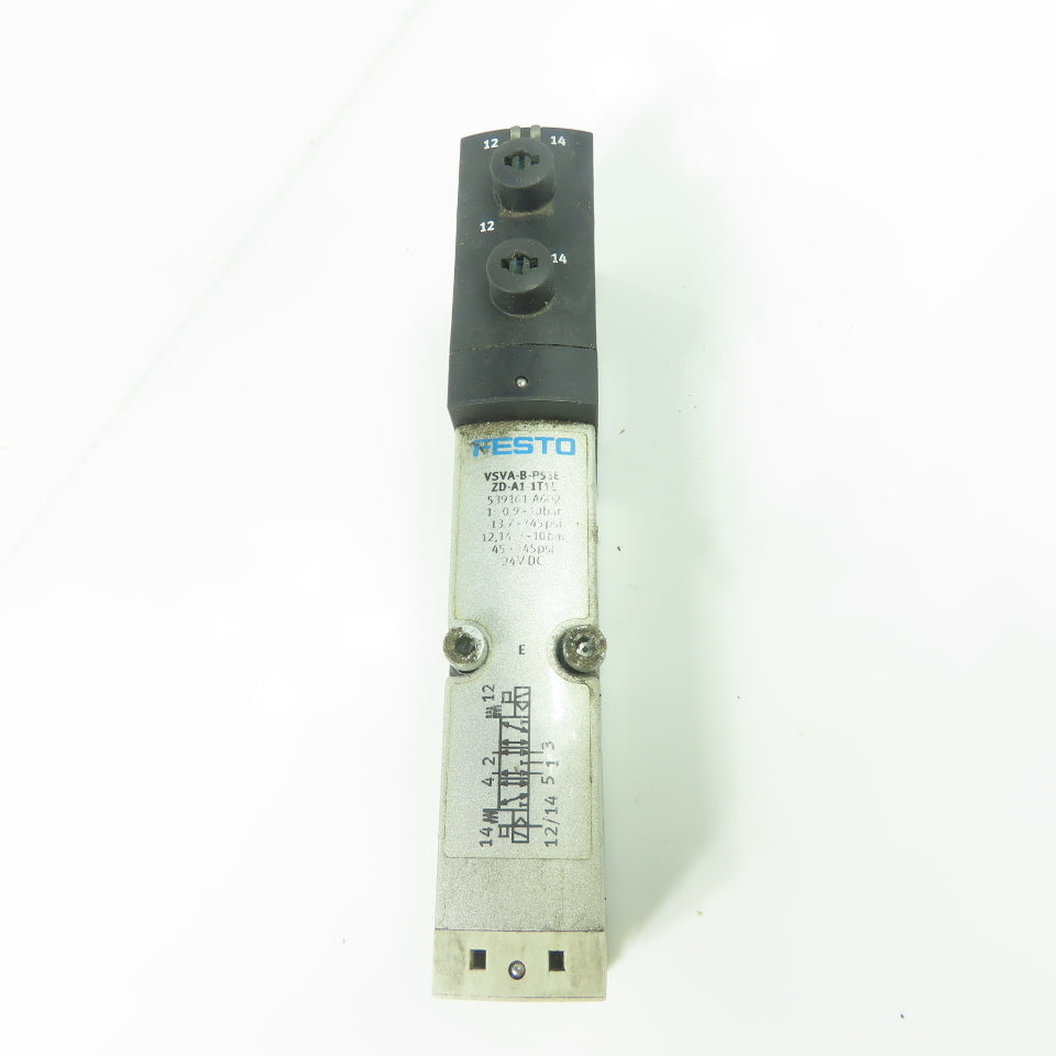 Festo VSVA-B-P53E-ZD-A1-1T1L Pneumatic Solenoid Valve 10 Bar 145PSI 24VDC Coil