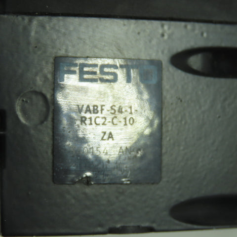 Festo VABF-S4-1-R1C2-C-10 Pneumatic Solenoid Valve Regulator Plate 145PSI 10Bar