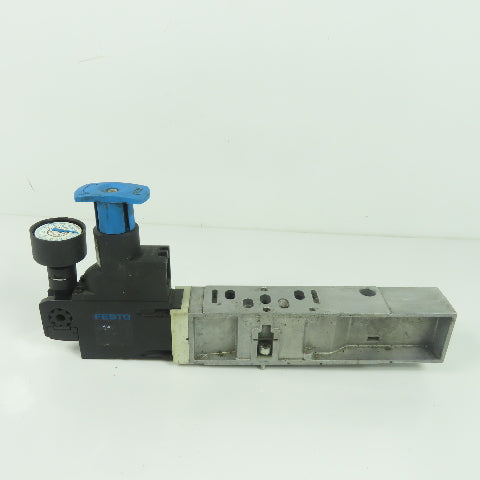 Festo VABF-S4-1-R1C2-C-10 Pneumatic Solenoid Valve Regulator Plate 145PSI 10Bar