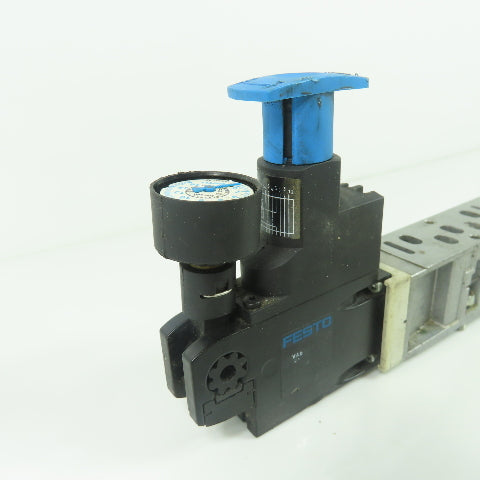 Festo VABF-S4-1-R1C2-C-10 Pneumatic Solenoid Valve Regulator Plate 145PSI 10Bar