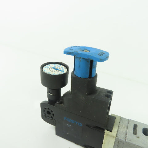 Festo VABF-S4-1-R1C2-C-10 Pneumatic Solenoid Valve Regulator Plate 145PSI 10Bar