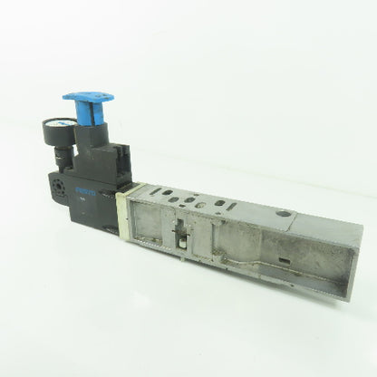 Festo VABF-S4-1-R1C2-C-10 Pneumatic Solenoid Valve Regulator Plate 145PSI 10Bar