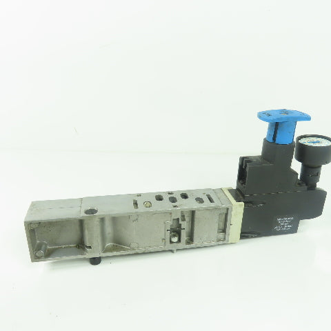 Festo VABF-S4-1-R1C2-C-10 Pneumatic Solenoid Valve Regulator Plate 145PSI 10Bar