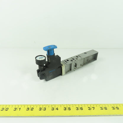 Festo VABF-S4-1-R1C2-C-10 Pneumatic Solenoid Valve Regulator Plate 145PSI 10Bar