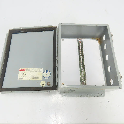 Hoffman A100BCH 10" x 8" x 4" Electrical Enclosure W/ Backplate Type 12,13