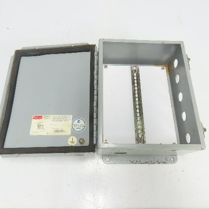 Hoffman A100BCH 10" x 8" x 4" Electrical Enclosure W/ Backplate Type 12,13