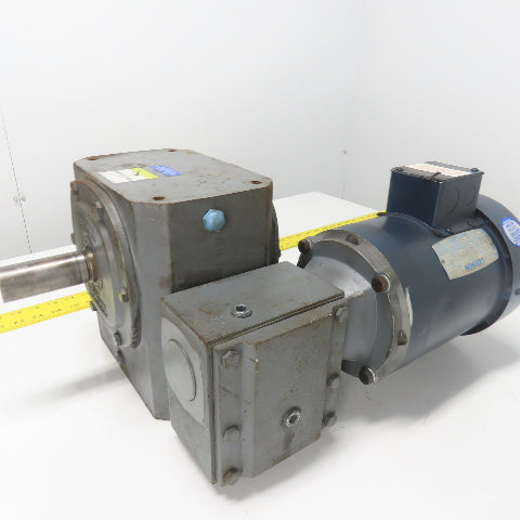 Boston Gear FWA732150XB56 150:1 Ratio Right Angle Worm Gear Reducer 11.6RPM 1HP