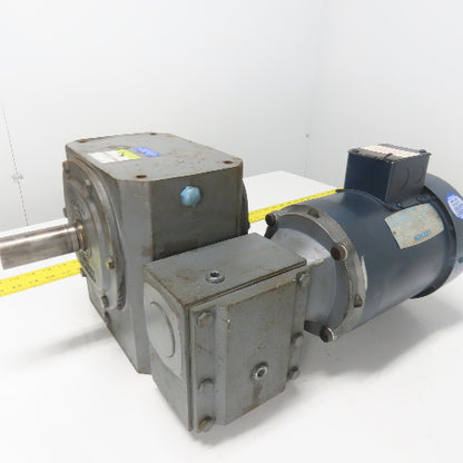 Boston Gear FWA732150XB56 150:1 Ratio Right Angle Worm Gear Reducer 11.6RPM 1HP