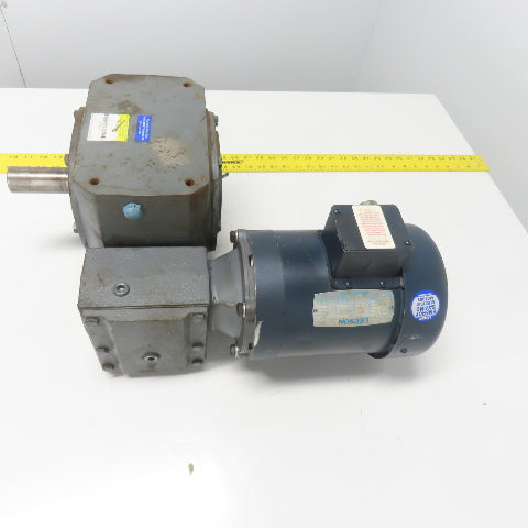 Boston Gear FWA732150XB56 150:1 Ratio Right Angle Worm Gear Reducer 11.6RPM 1HP