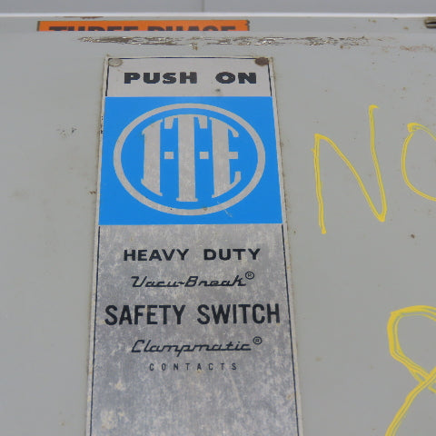 ITE F-354 200A Fusible Vacu-Break Heavy Duty Safety Switch 600VAC 3Ph 3-Pole