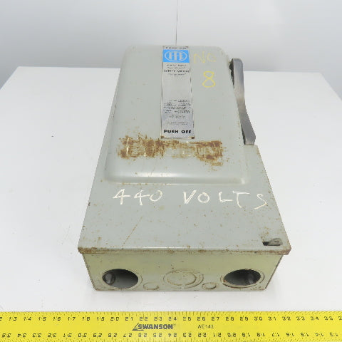 ITE F-354 200A Fusible Vacu-Break Heavy Duty Safety Switch 600VAC 3Ph 3-Pole