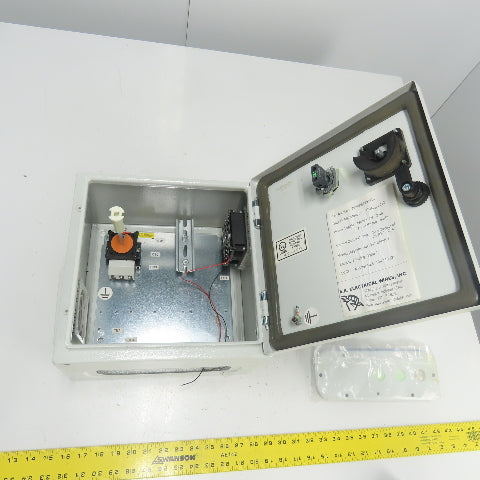 Sneider 12"x 12" x 7" Electrical Enclosure W/ Backplate And Disconnect Switch
