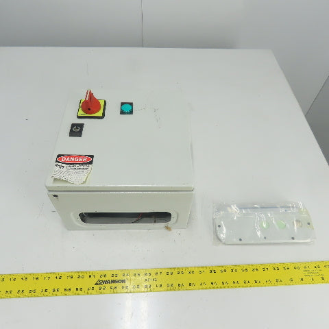Sneider 12"x 12" x 7" Electrical Enclosure W/ Backplate And Disconnect Switch