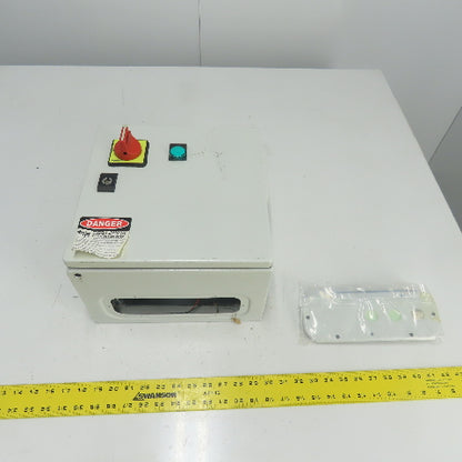 Sneider 12"x 12" x 7" Electrical Enclosure W/ Backplate And Disconnect Switch