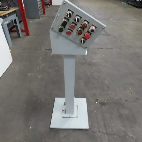 Hoffman E12SPBA 12-Hole Pushbutton Enclosure Pedestal Mounted Operator Station