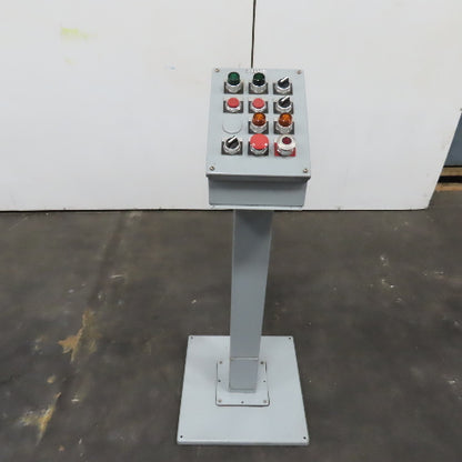 Hoffman E12SPBA 12-Hole Pushbutton Enclosure Pedestal Mounted Operator Station