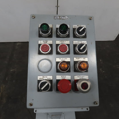 Hoffman E12SPBA 12-Hole Pushbutton Enclosure Pedestal Mounted Operator Station