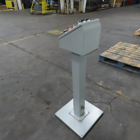 Hoffman E12SPBA 12-Hole Pushbutton Enclosure Pedestal Mounted Operator Station