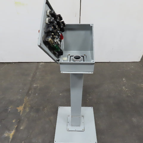 Hoffman E12SPBA 12-Hole Pushbutton Enclosure Pedestal Mounted Operator Station