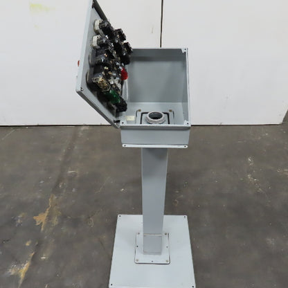 Hoffman E12SPBA 12-Hole Pushbutton Enclosure Pedestal Mounted Operator Station