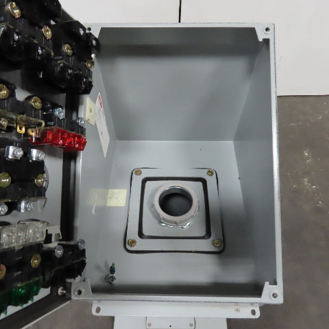 Hoffman E12SPBA 12-Hole Pushbutton Enclosure Pedestal Mounted Operator Station