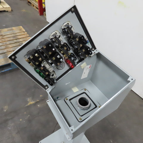 Hoffman E12SPBA 12-Hole Pushbutton Enclosure Pedestal Mounted Operator Station