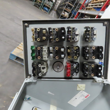 Hoffman E12SPBA 12-Hole Pushbutton Enclosure Pedestal Mounted Operator Station