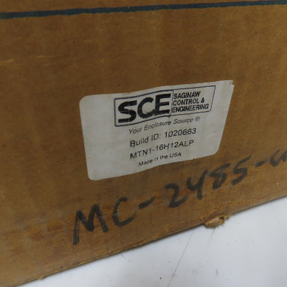 SCE MTN1-16H12ALP 16" X 12" X 7" Electrical Enclosure Type 12,4 W/ Hinged Door