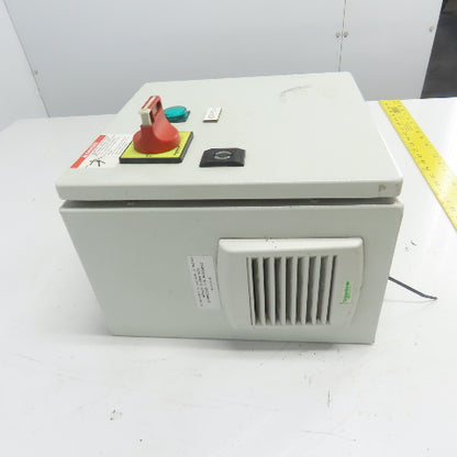 Sneider 12"x 12" x 7" Electrical Enclosure W/ Backplate And Disconnect Switch