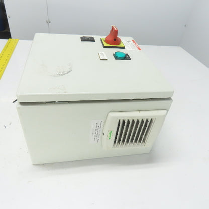 Sneider 12"x 12" x 7" Electrical Enclosure W/ Backplate And Disconnect Switch