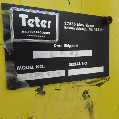 Teter 2005 428 Electric Over Hydraulic Portable Rotary Column Lift 3PH 130" Lift