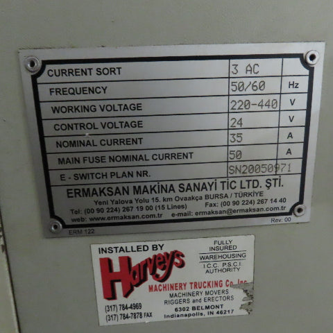 2005 Ermak CNCHAP 12x176 12'x176 Ton CNC Press Brake 3PH Wilson Hydraulic Holder