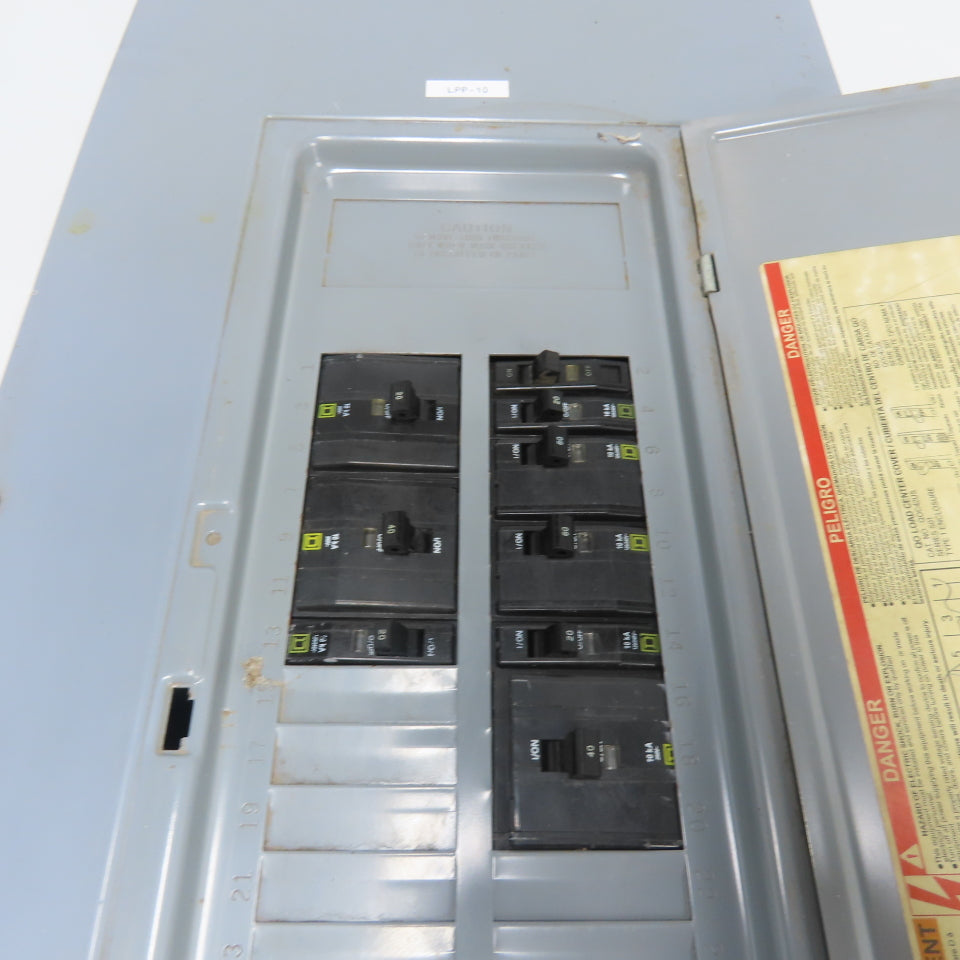 Square D QOC42US Load Center Breaker Box Panel Box 200A 120/240V W/ Breakers