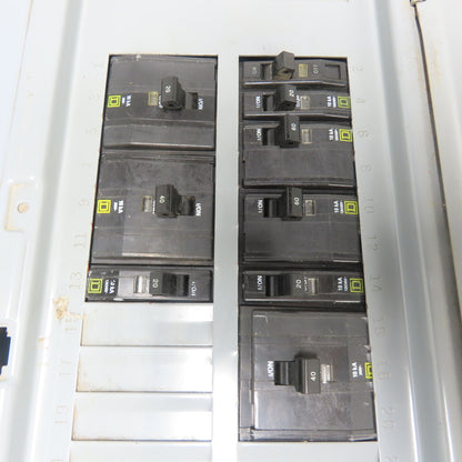 Square D QOC42US Load Center Breaker Box Panel Box 200A 120/240V W/ Breakers