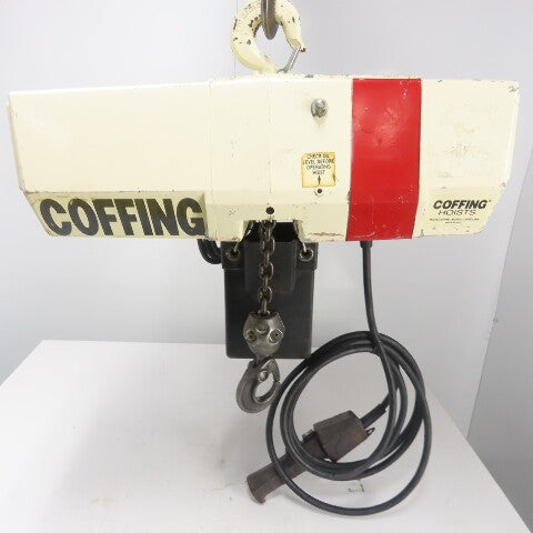 Coffing EC.2016.7 1 Ton 2000LBS Electric Chain Hoist 20' Lift 16FPM 208V 3Ph