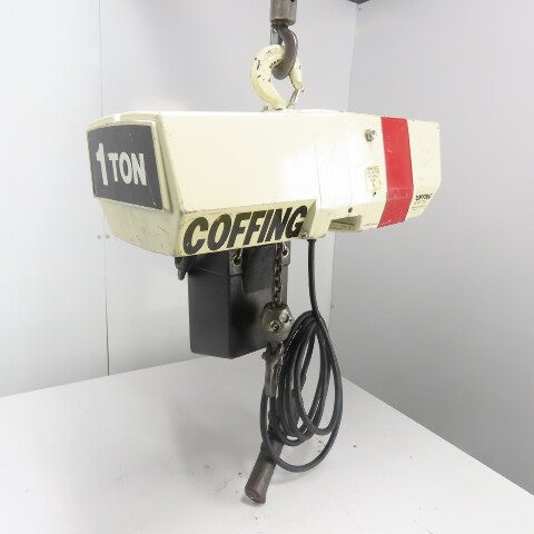 Coffing EC.2016.7 1 Ton 2000LBS Electric Chain Hoist 20' Lift 16FPM 208V 3Ph