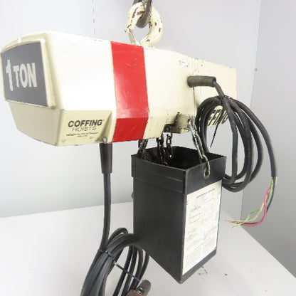 Coffing EC.2016.7 1 Ton 2000LBS Electric Chain Hoist 20' Lift 16FPM 208V 3Ph