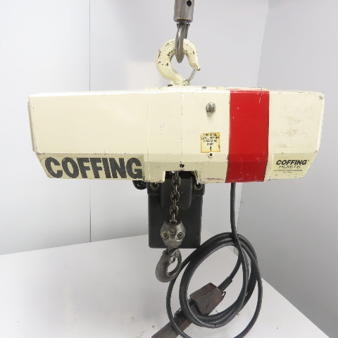 Coffing EC.2016.7 1 Ton 2000LBS Electric Chain Hoist 20' Lift 16FPM 208V 3Ph