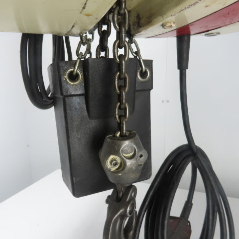 Coffing EC.2016.7 1 Ton 2000LBS Electric Chain Hoist 20' Lift 16FPM 208V 3Ph