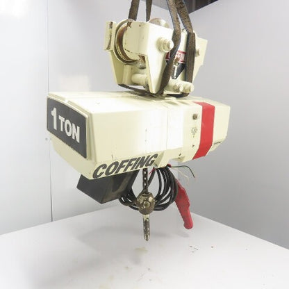 Coffing EC.2016.7 1 Ton 2000LBS Electric Chain Hoist 15' Lift 16FPM 208V 3Ph