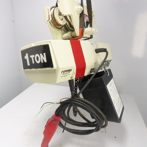 Coffing EC.2016.7 1 Ton 2000LBS Electric Chain Hoist 15' Lift 16FPM 208V 3Ph