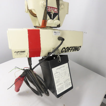 Coffing EC.2016.7 1 Ton 2000LBS Electric Chain Hoist 15' Lift 16FPM 208V 3Ph